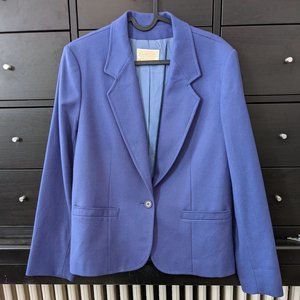 Vintage Pendleton 100% Virgin Wool Purple Lavender 1-Button Lined Blazer Size 10